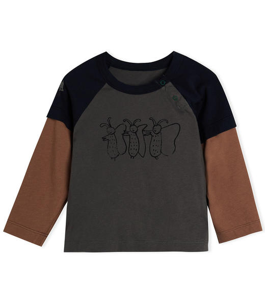 jnby  23年秋款  拼接长袖T恤 YN7111160 商品图3