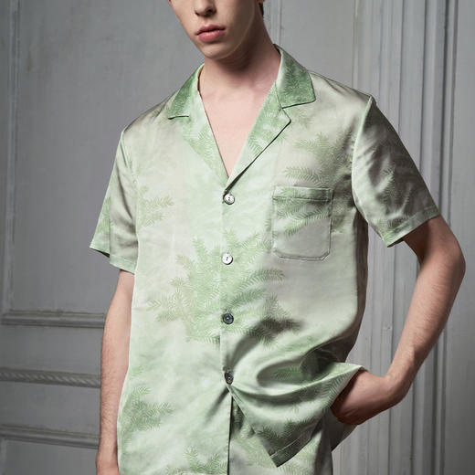 Solo seta22姆米真丝睡衣套装男短袖短裤桑蚕丝家居服丝绸秋冬 商品图4