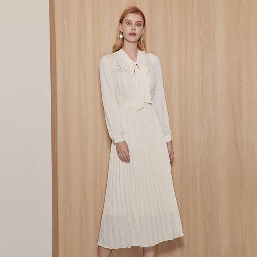 EITIE爱特爱秋季新款长袖优雅显瘦连衣裙7107804 商品图2