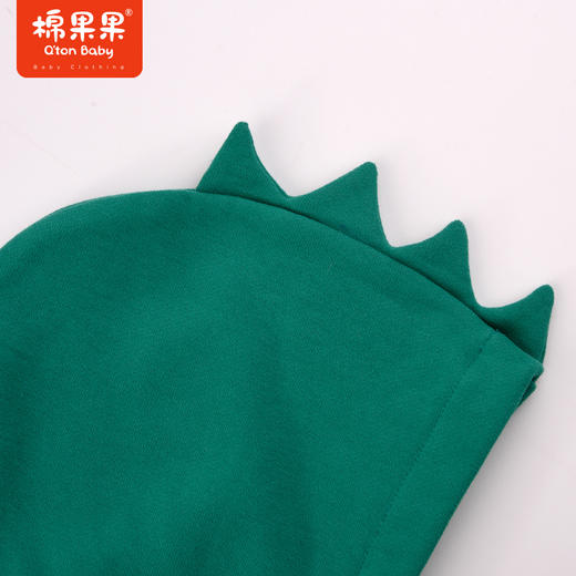 棉果果秋季新品男童大毛圈常规休闲运动风百搭可爱小恐龙可拆玩具连帽套头卫衣M312182223485 商品图1