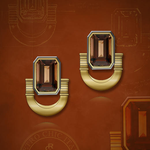 Retro Chic 意大利复古时尚首饰 宙斯神庙耳环 商品图4