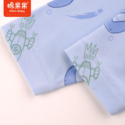 棉果果秋季新品莫代尔含牛奶丝男童80-130码中小童高品质柔软舒适爽滑细腻抗皱免烫健康抑菌家居套头套装M311302423524 商品图5