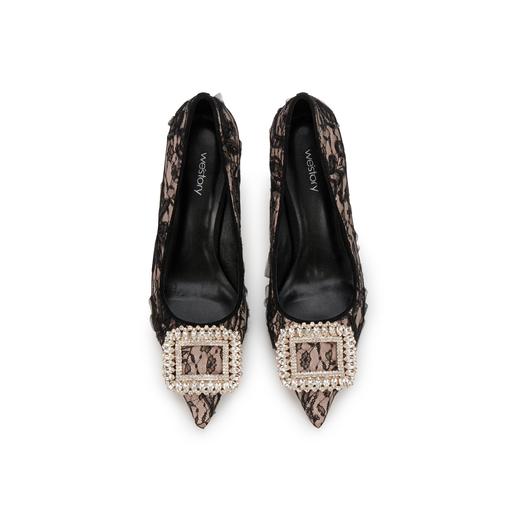 westory2023秋季新款高脚小细跟内方扣皮鞋通勤尖头单鞋W23CE72991 商品图2