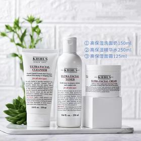 ❤【科颜氏高保湿三步骤礼盒】科颜氏高保湿组合洁面啫喱150ml+爽肤水250ml+高保湿面霜125ml