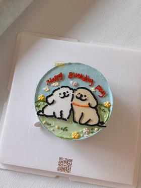 小狗贴贴蛋糕