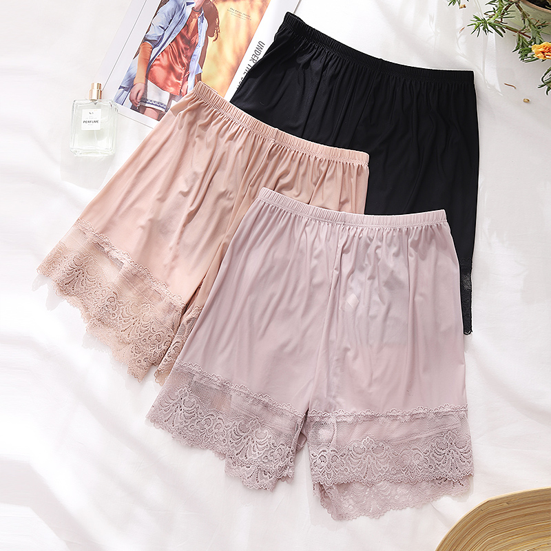 凉爽丝滑 软糯触感 可可爱爱的蕾丝防走光安全裤 夏季必备 居家服 精致的安全裤