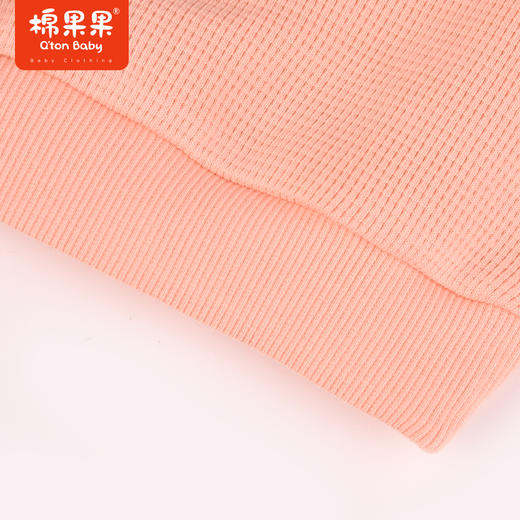 棉果果秋季新品女童可爱花朵华夫格卡通套头卫衣M322180223435 商品图4