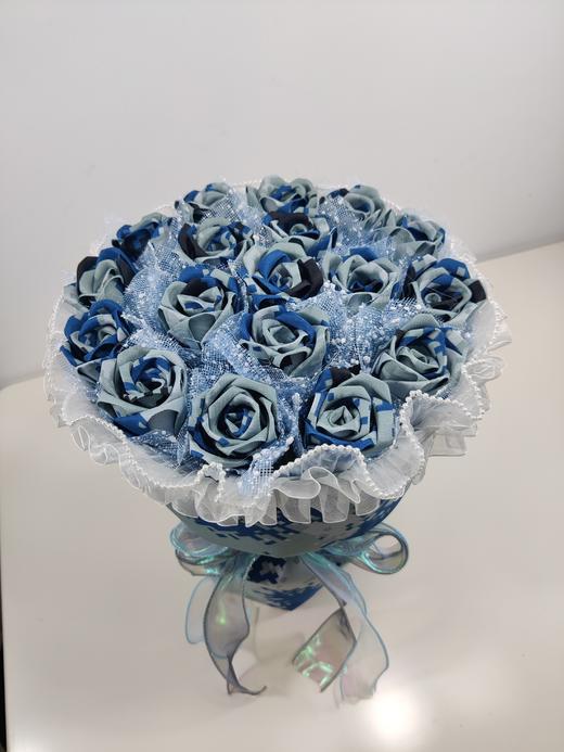 18朵小香风手工DIY牛津布玫瑰花束军恋礼物（手工制作产品不支持退换货哦）类lb 商品图8