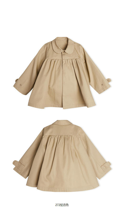 jnby  23年秋款  娃娃衫式中长款风衣  YN7910480 商品图6