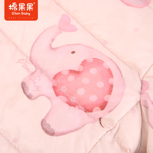 棉果果秋季新品女童抗菌爆款防钻绒连帽5A抗菌轻薄羽绒服M322102923408 商品图6