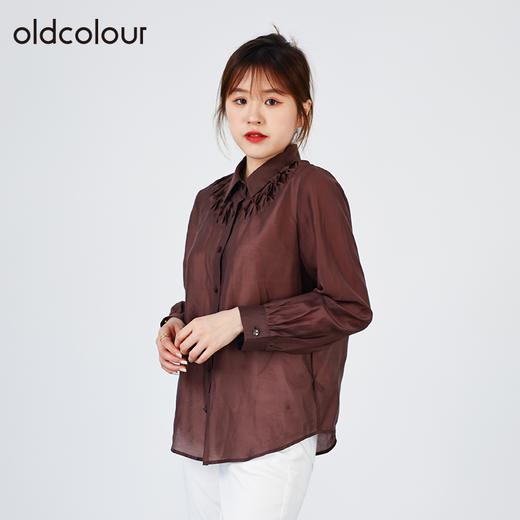 oldcolour春秋商场同款百搭气质设计感衬衫O31013108 商品图2
