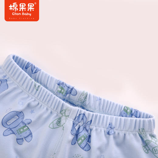 棉果果秋季新品莫代尔含牛奶丝男童90-130码中小童高品质柔软舒适爽滑细腻抗皱免烫健康抑菌家居对开套装M311304423526 商品图5
