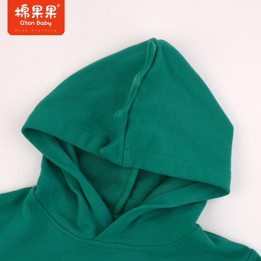 棉果果秋季新品男童大毛圈常规休闲运动风百搭可爱小恐龙可拆玩具连帽套头卫衣M312182223485 商品图3
