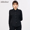 oldcolour欧珂秋商场同款翻领长袖系扣直筒棉长袖女HO35013506 商品缩略图2