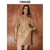 VIMAGE纬漫纪秋季新款系带干练帅气修身连衣裙V2007609 商品缩略图0