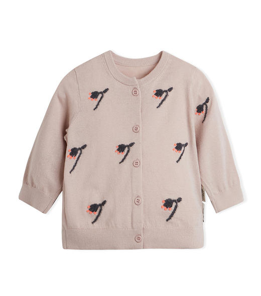 jnby  23年秋款  提花开襟短款毛衫  YN7310180 商品图3