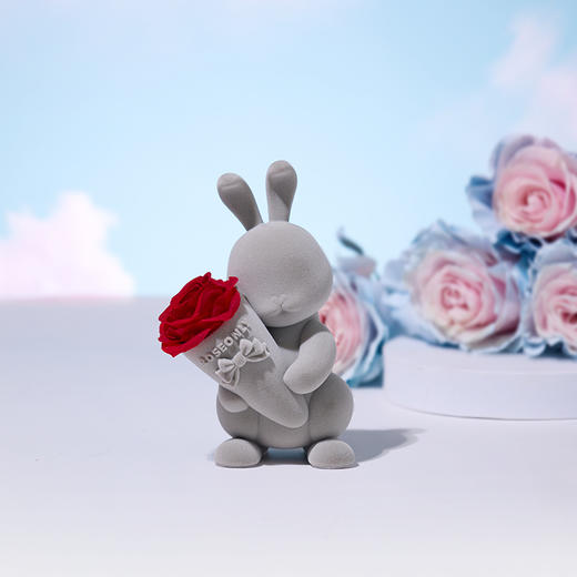 【永生公仔】ROSEONLY诺誓 永生玫瑰 守爱狗 甜心兔 告白熊 嘻嘻猫 公仔玫瑰花礼盒 送爱人女友礼物 商品图2