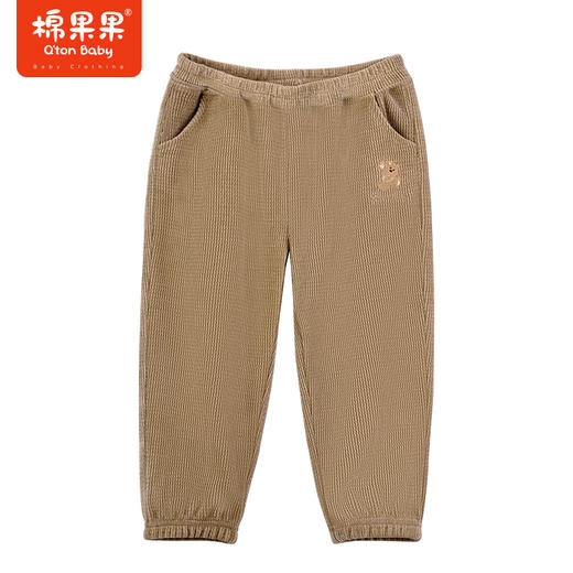 棉果果秋季新品男童女童手软柔软顺滑柔软有光泽雪尼尔长裤M312200423493 商品图3