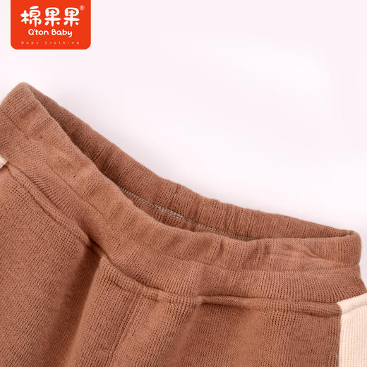 棉果果秋季新品女童复合奥利绒保暖锁温加绒针织长裤裤子M322200423447 商品图3