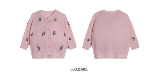 jnby  23年秋款  轻薄亲肤短款开襟毛衫  YN7310710 商品图10