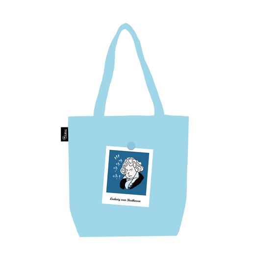 新版 带内袋 2021年上海音乐出版社 音乐家Q版可爱风格文创帆布包布袋环保袋 扫码可听音乐 巴赫肖邦贝多芬车尔尼莫扎特 商品图2