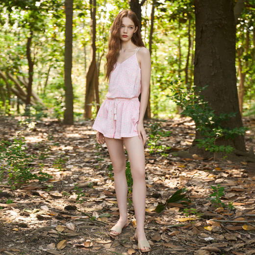 Solo seta真丝睡衣女丝绸居家服桑蚕丝吊带短裤套装2025秋冬 商品图1