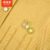 棉果果秋季新品女童棉线衣毛衣百搭洋气吸睛对开毛衫M322161523431 商品缩略图2