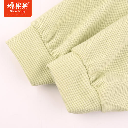 棉果果秋季新品女童华夫格柔软舒适透气翻领套头卫衣M322180223436 商品图3