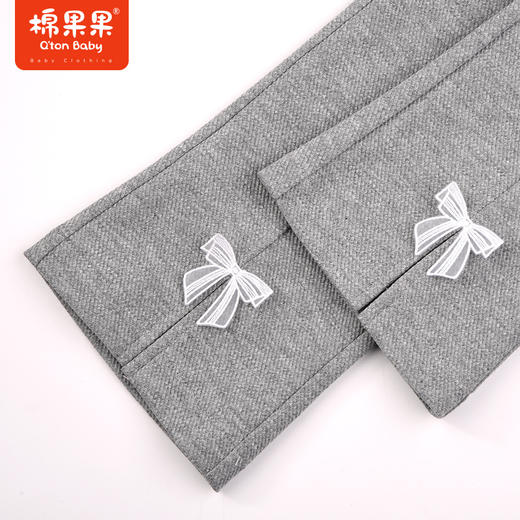 棉果果秋季新品女童针织斜纹布洋气微喇针织长裤裤子M322200423425 商品图3