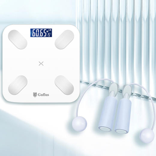 古菲斯（GUFIUS）智能体脂秤家用电子秤+跳绳健身燃脂S1套装 商品图7