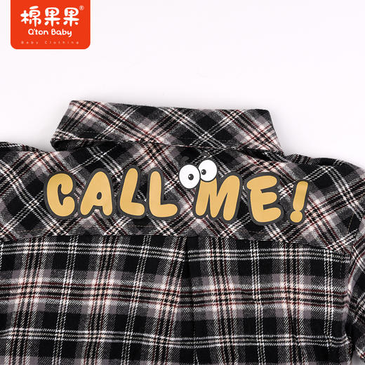 棉果果秋季新品男童帅气洋气大方格子衬衣衬衫M312150223456 商品图3