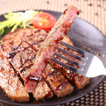 伊赛 国产清真 儿童牛排套餐整切调理 500g(5片) 番茄酱包5袋学生早餐 商品图1