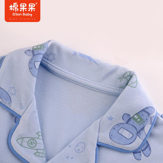 棉果果秋季新品莫代尔含牛奶丝男童90-130码中小童高品质柔软舒适爽滑细腻抗皱免烫健康抑菌家居对开套装M311304423526 商品图3