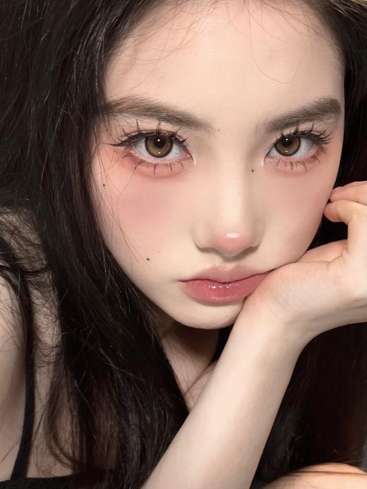 半年抛 比特星 棕色细闪 14.0mm watermelens 含硅水凝胶 商品图4