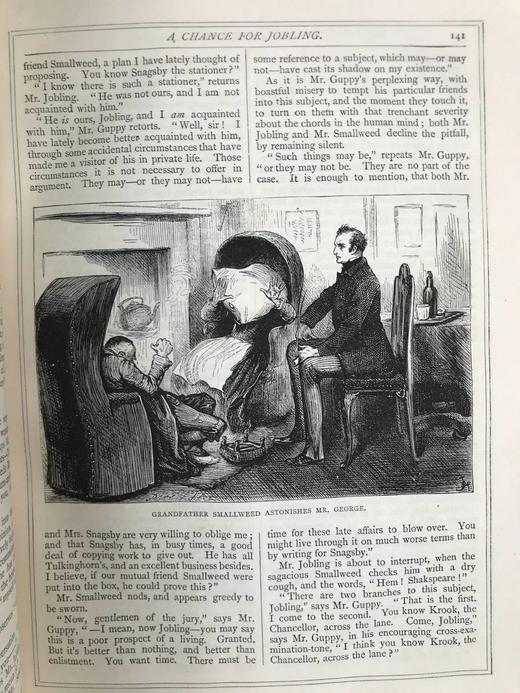 约19世纪后期 狄更斯《荒凉山庄》 61幅插图 漆布精装16开 商品图6