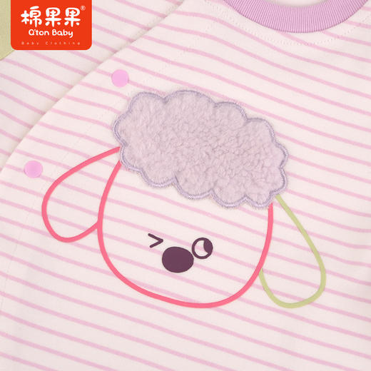 棉果果秋季新品女童可爱柔软舒适偏襟连体衣连体衣哈衣爬服M322727223403 商品图5