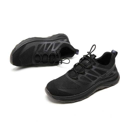 西遇厚底运动鞋男士新款百搭圆头轻便增高户外黑色休闲鞋21635600 商品图2