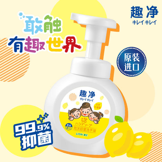 LION狮王 趣净泡沫抑菌洗手液(天然柠檬香)250ml 商品图0