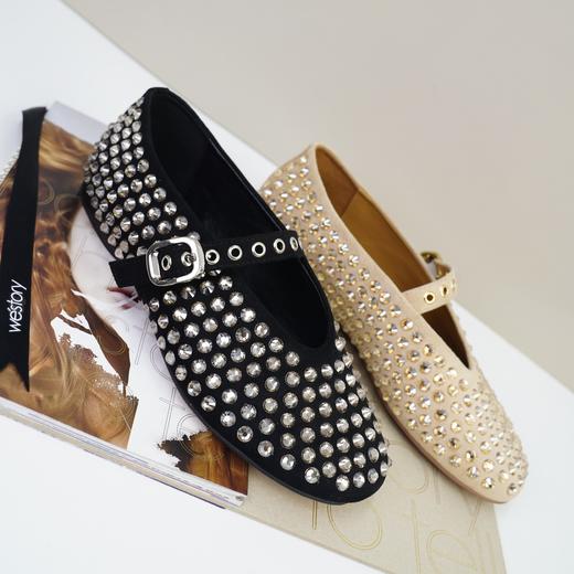 2023年秋季新款小圆头时尚玛丽珍舒适浅口百搭平底单鞋小皮鞋女W23CE74091 商品图1