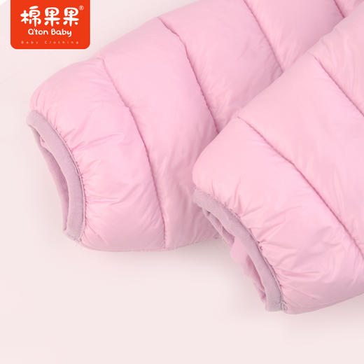 棉果果秋季新品女童抗菌爆款防钻绒连帽轻薄5A抗菌羽绒服M322102923409 商品图3