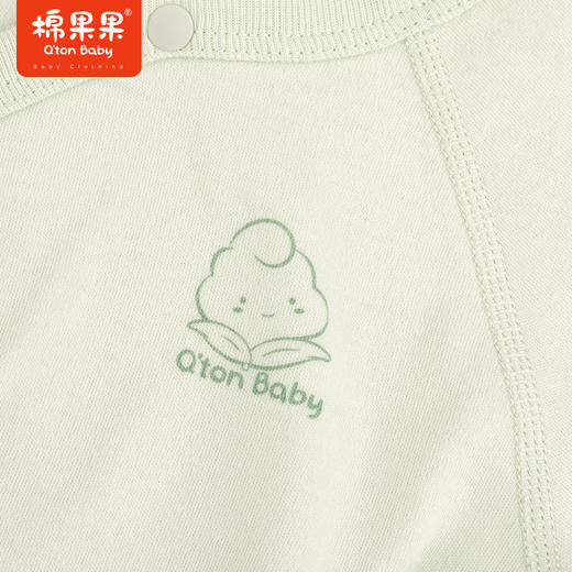 棉果果秋季新品磨毛棉毛有机棉纱5A抗菌家居蝴蝶连体衣M301726223504 商品图3