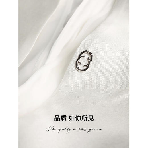 COCOBELLA设计感拼接丝光质感西装女春轻奢风气质OL西服SI533 商品图4