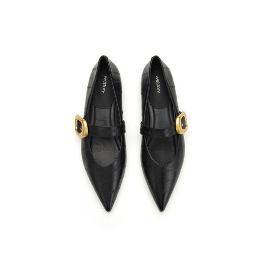 【23年秋季新款】尖头时尚玛丽珍舒适浅口百搭平底单鞋小皮鞋女S23CE73431 商品图3