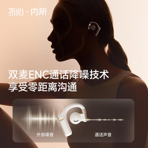冇心Open Reno真无线开放式蓝牙耳机 挂耳式不入耳音乐运动骨传导概念耳机AE021 商品图5