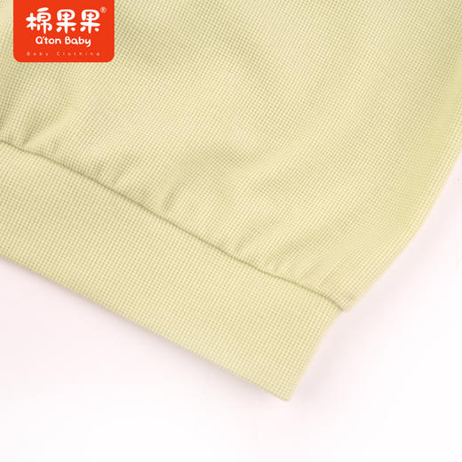 棉果果秋季新品女童华夫格柔软舒适透气翻领套头卫衣M322180223436 商品图4
