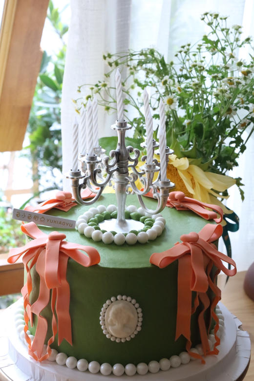 复古蝴蝶结珍珠烛台 商品图4