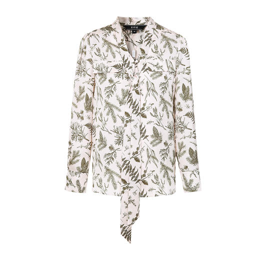 EITIE爱特爱秋季新款时尚通勤印花飘带舒适衬衣7109808 商品图5