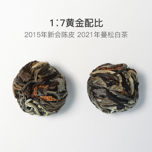 皇家贡茶，2021年曼松陈皮白茶龙珠8g/颗 商品图1