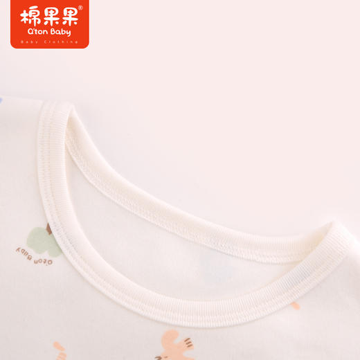 棉果果秋季新品男童女童磨毛棉毛有机棉纱5A140-160码中大童抗菌套头套装M301302223508 商品图5