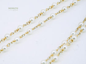 18K金 小米珠手工项链 （日本制）